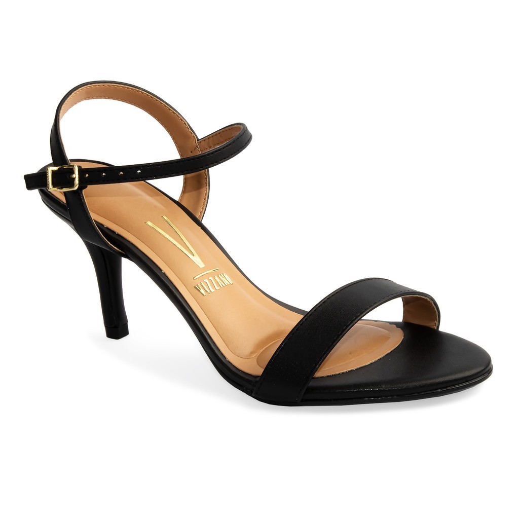 Sandália Vizzano Feminina Salto Baixo Fino Original 6524-102 Preto