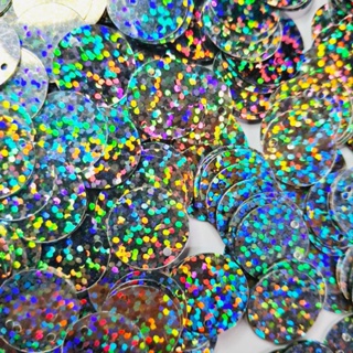 Paete Prata holográfico furtacor brilhante redondo pastilha 16mm em Oferta na Shopee