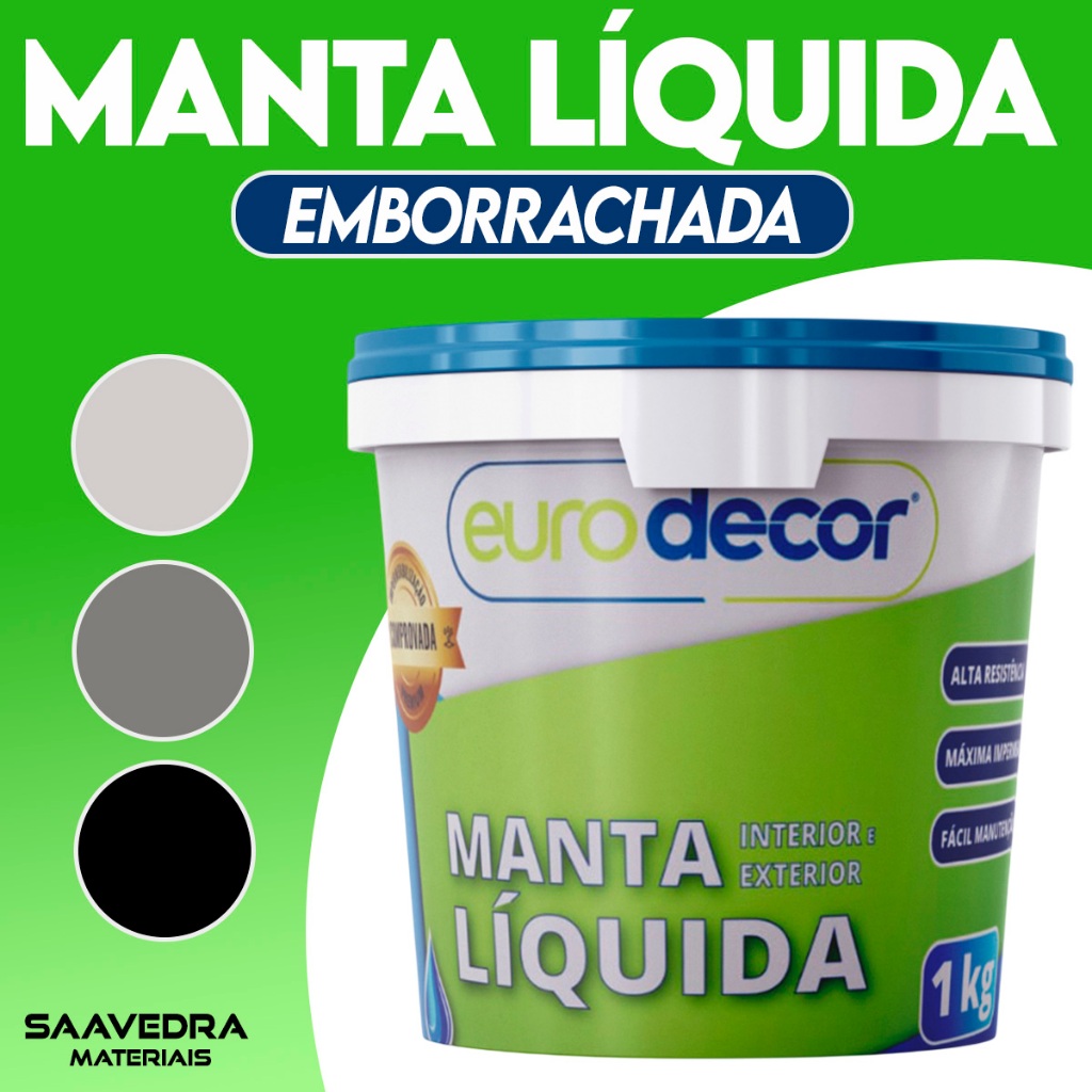 Manta Líquida Anti Mofo 1KG Impermeabilizante Eurodecor Cores em Oferta na Shopee