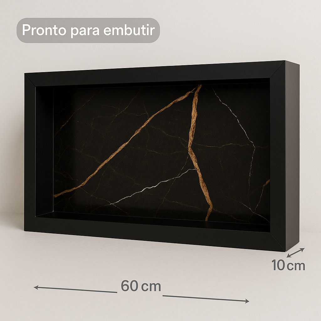 Nicho de Parede Porcelanato Embutir Shampoo Banheiro Cozinha 30x60cm Multiuso em Oferta na Shopee