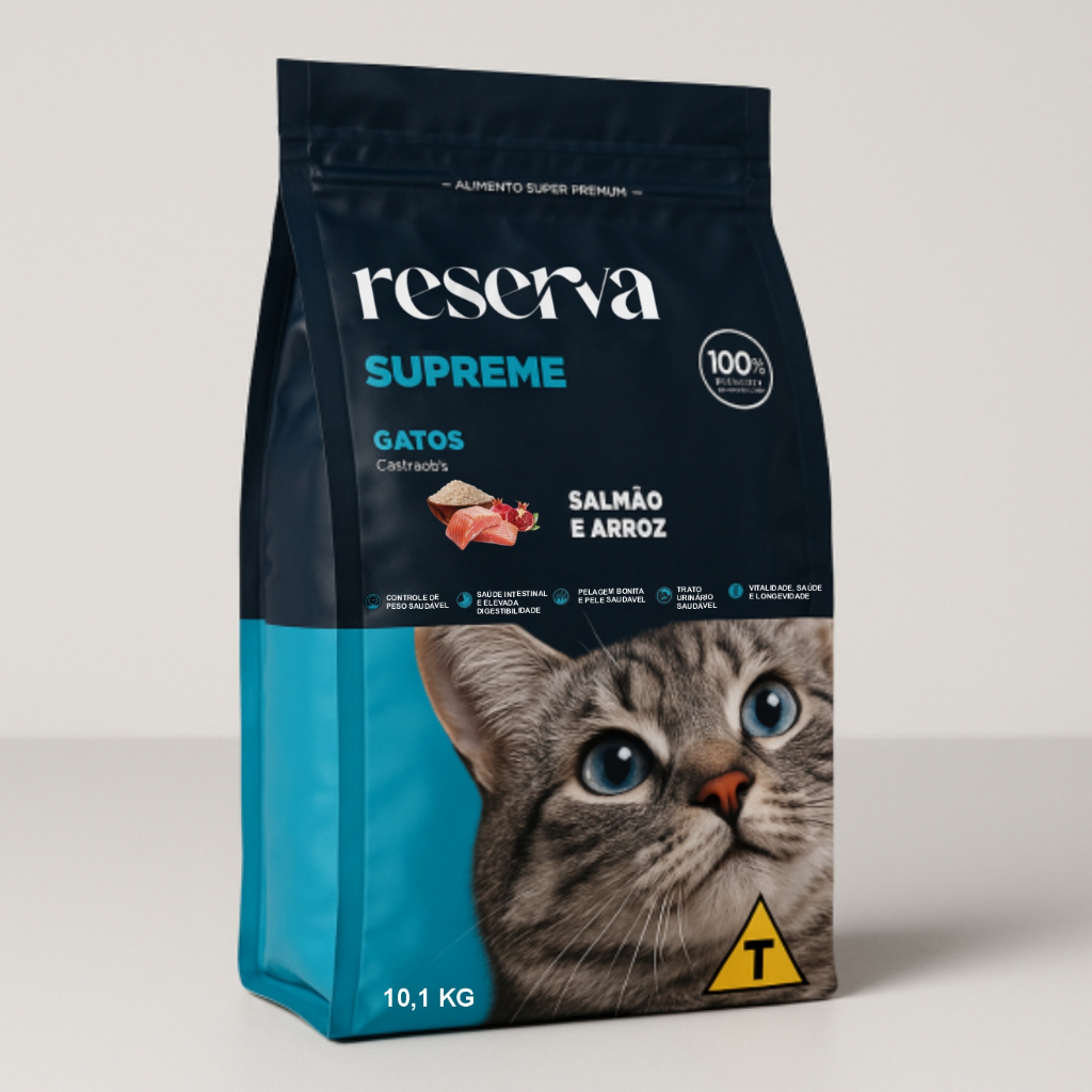 Ração Gatos Castrados Reserva Supreme Super Premium 10,1 kg