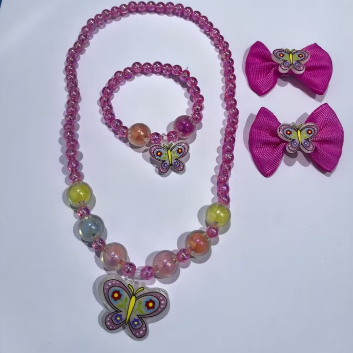 Conjunto colar, pulseira, grampo de cabelo, conjunto colar de pérolas