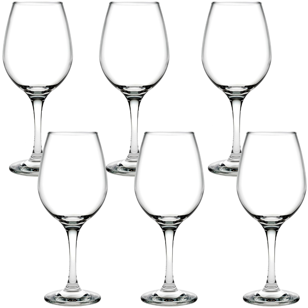 Jogo com 6 Taças de Vinho em Cristal Titãnio Veneza 350ml em Oferta na Shopee