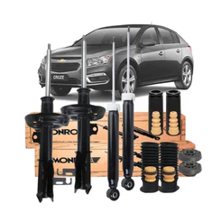 Kit 4 Amortecedor + 4 Kits Dianteiro E Traseiro - Gm Cruze 1.4 1.8 16v Ecotec Flex 2012 Até 2016