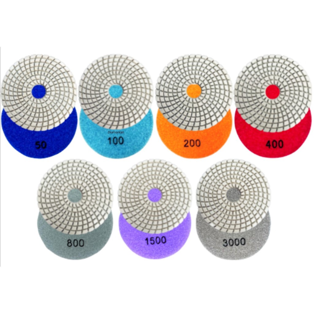 Disco De Lixa Diamantada Polimento Marmore Granito Porcelanato 100mm em Oferta na Shopee