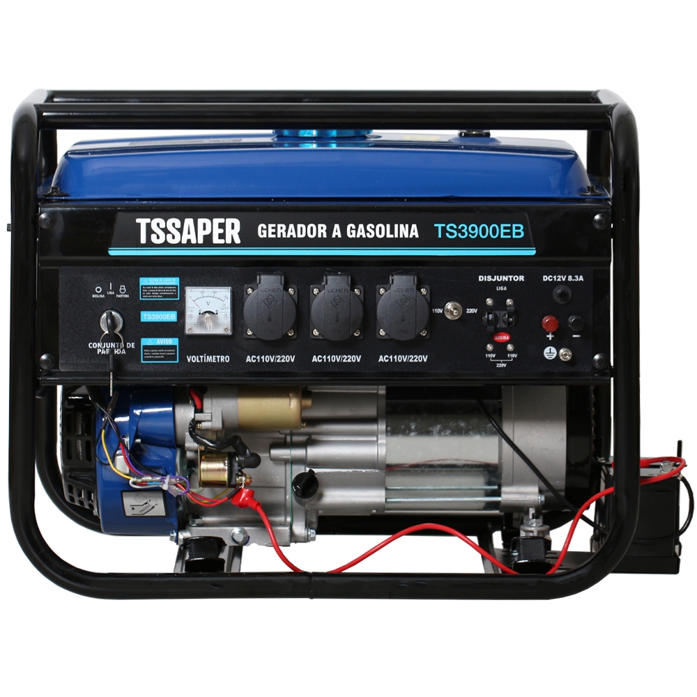 Imagem Gerador de Energia a Gasolina 3,75kva Partida Elétrica Monofásico C/ tecnologia AVR 110/220V Tssaper