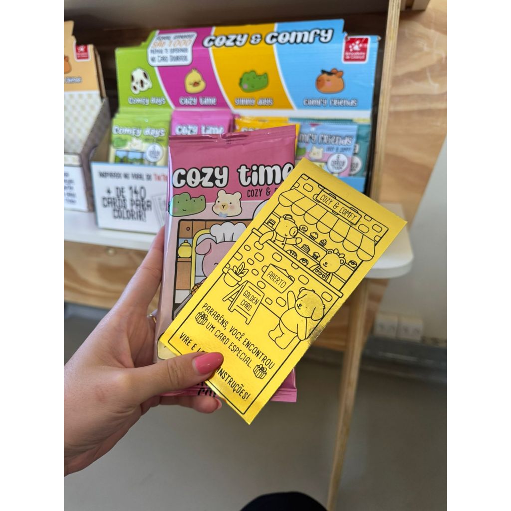 Kit com 2 pacote com 6 cards para colorir- Cozy Friends - cards ilustrativos variados — imagem 2 de 2
