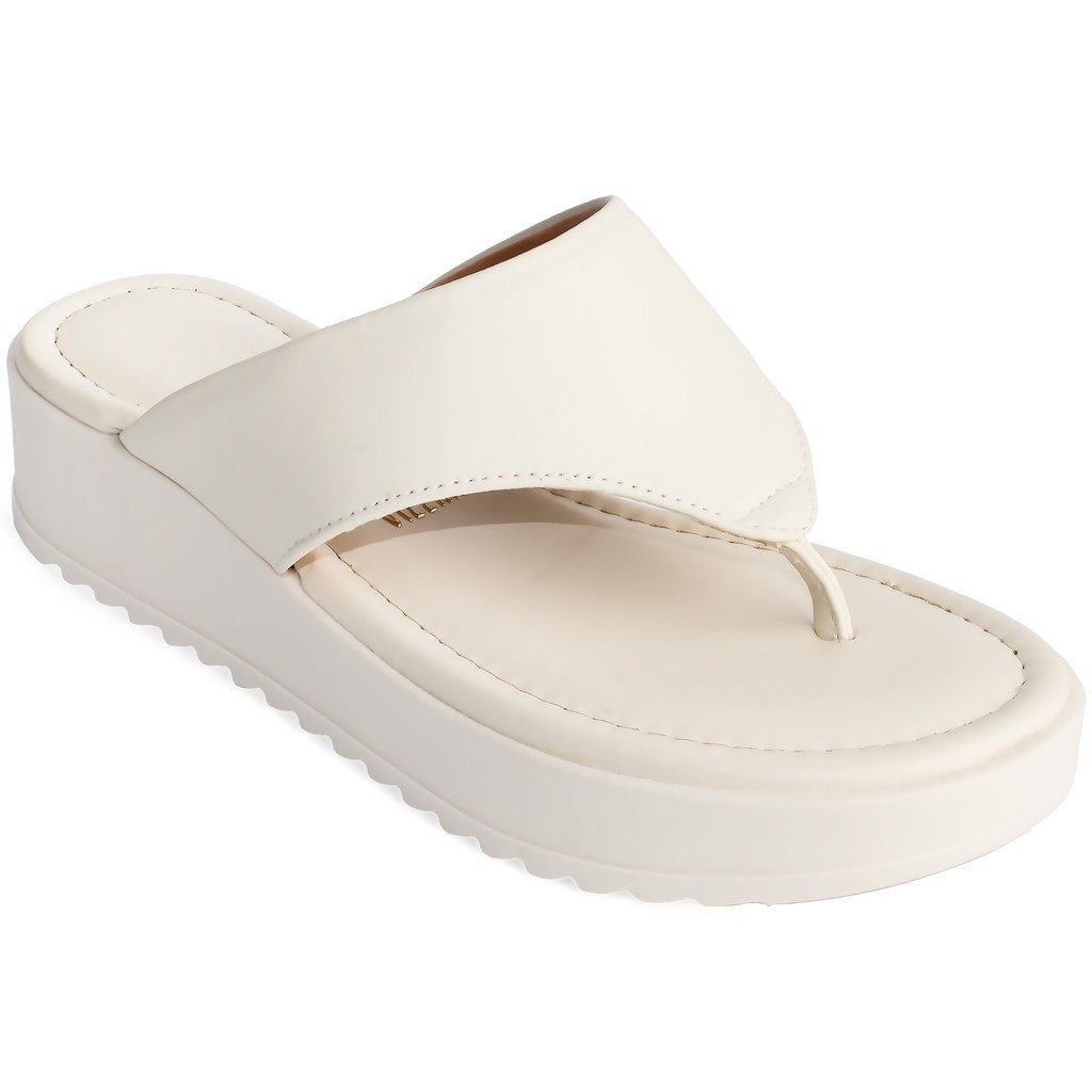 Tamanco Vizzano Feminino Plataforma Flat 6492-319 Acolchoado Off White em Oferta na Shopee
