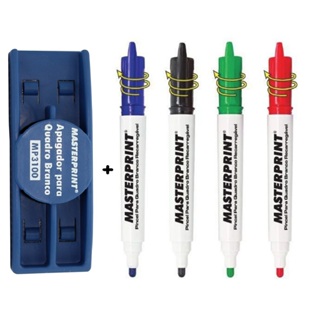 Kit Apagador Para Quadro Branco C/ 4 Pinceis Recarregáveis em Oferta na Shopee