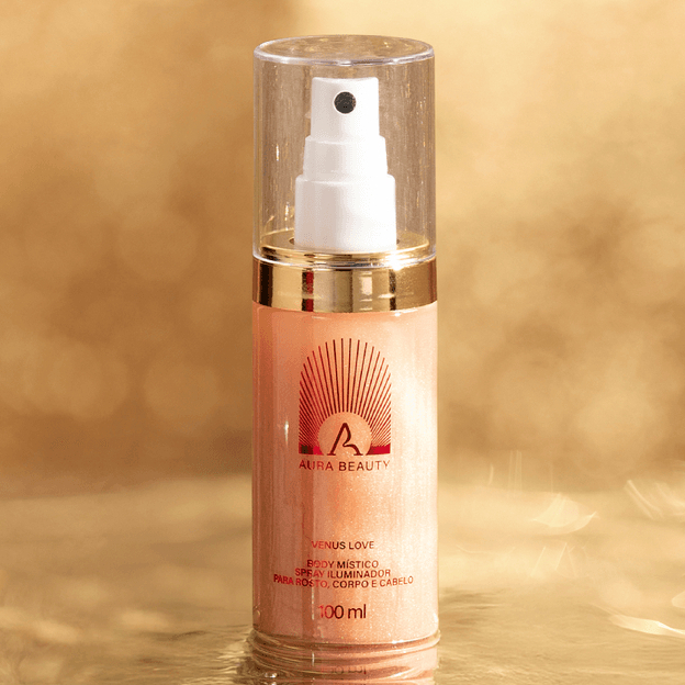 Body Místico Spray iluminador Venus Love Aura Beauty 100ml Jade Picon
