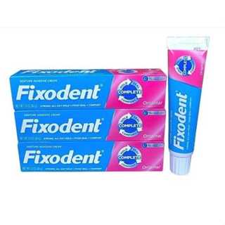 3 Fixodent 68g - 100% Original (3 Tubos) em Oferta na Shopee