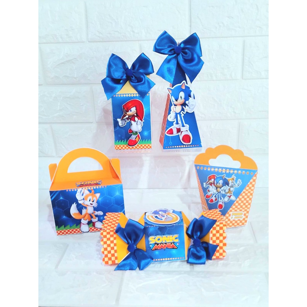 Kit festa Sonic-Lembrancinhas personalizadas- Caixas personalizadas-Papelaria Personalizada-Lembrancinha de aniversário