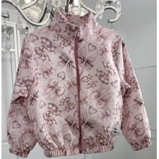 Jaqueta Infantil Corta Vento Laços Rosé em Oferta na Shopee