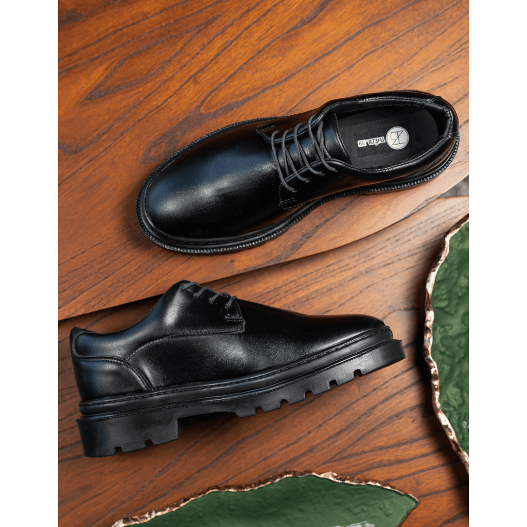 Sapato Social Masculino Lorenzo Blaqueado Sola Alta Elegante