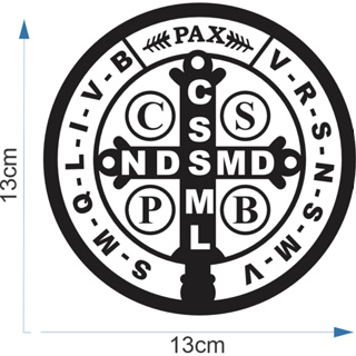 Adesivo Medalha de São Bento ( 13x13cm ) em Oferta na Shopee