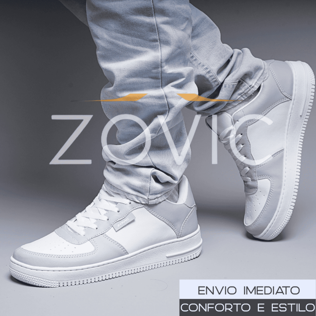 Tênis Masculino Branco Street Couro Lançamento 34 a 43 Conforto e Estilo