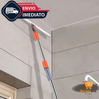 Rodo Vassoura Mágica de Silicone Multiuso com Cabo Extensor Raspador para Limpeza de Vidros e Pisos em Oferta na Shopee