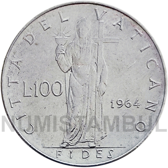 Vaticano - 100 liras 1964 (Paulo Vl)