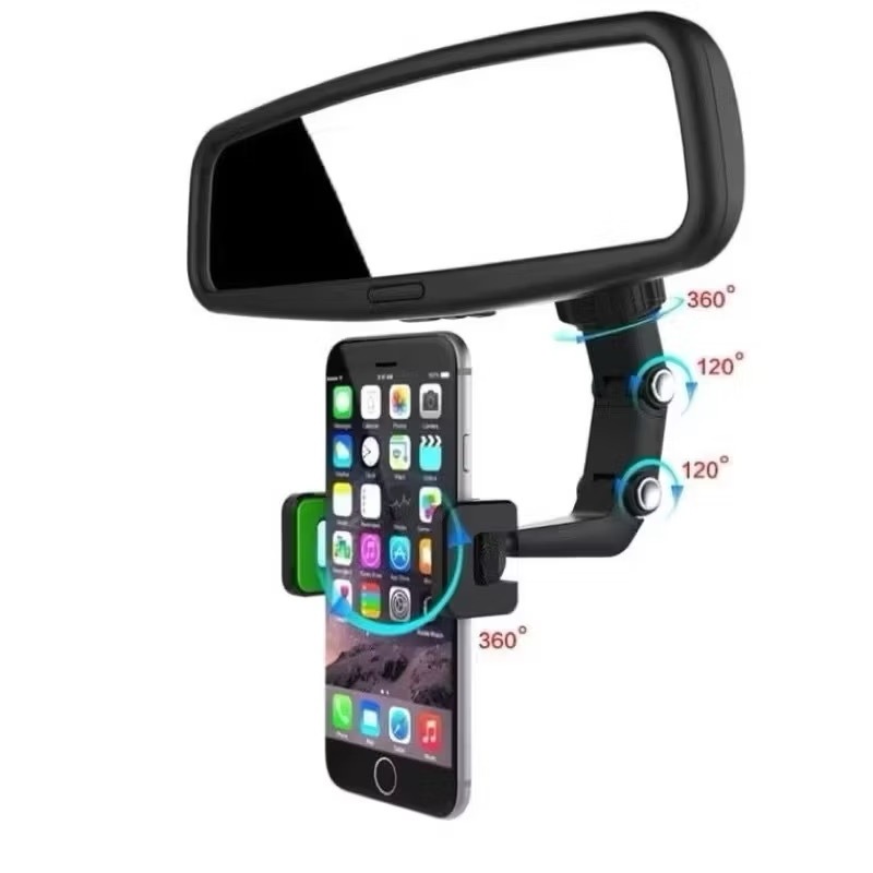 Suporte Veicular de Celular Ajustável, Multifuncional, para Espelho Retrovisor