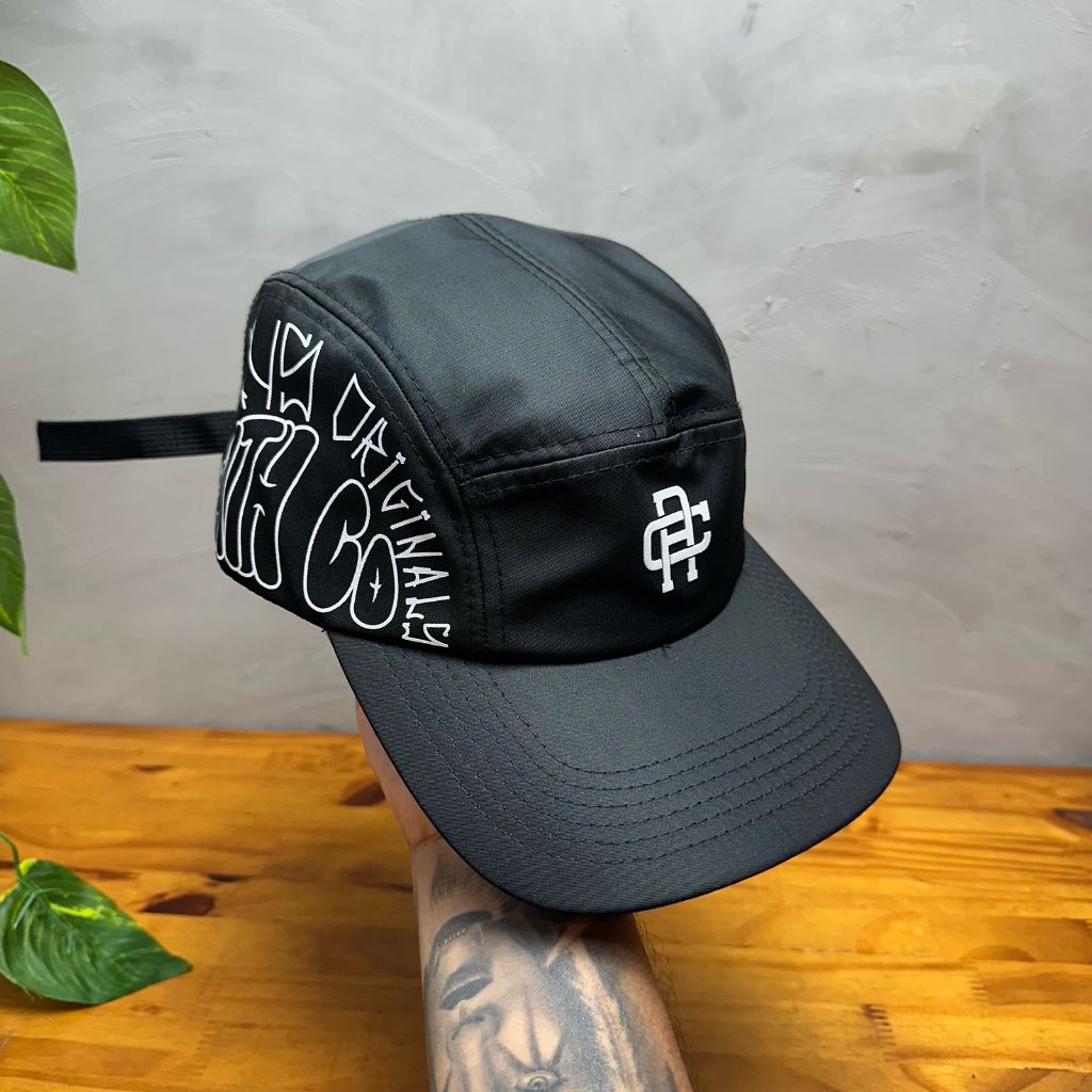 Boné Five Panel Anth Co Original Strapback Aba Reta Draw Always Originals Preto - Acompanha Adesivos
