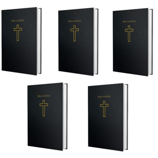 Kit Bíblia Sagrada NVI | Classica Cruz | Capa Dura | 5 Unidades em Oferta na Shopee
