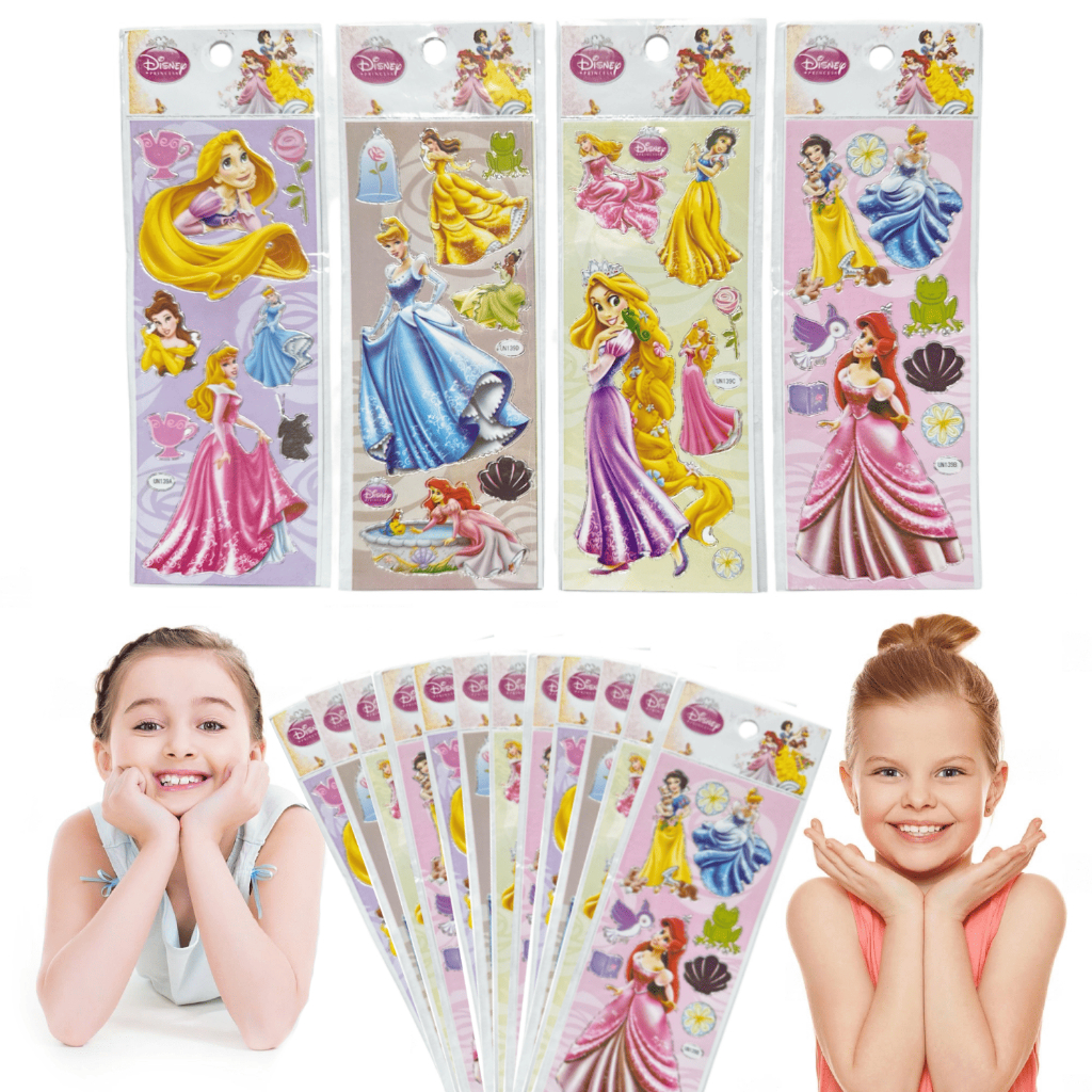 10/20/40 Cartelas Princesas Adesivo Infantil Menina Lembrancinha Escola Disney Sofia Sticker em Oferta na Shopee