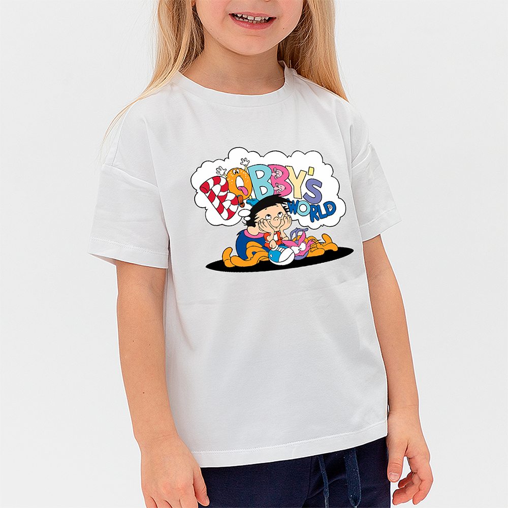 Camiseta Básica Infantil Desenho Anos 90 – O Fantástico Mundo de Bobby | Conforto e Nostalgia