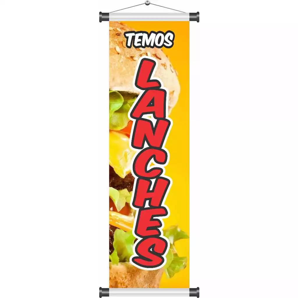 Banner Faixa I Temos Lanches I 30x100cm I Aumente Suas Vendas em Oferta na Shopee