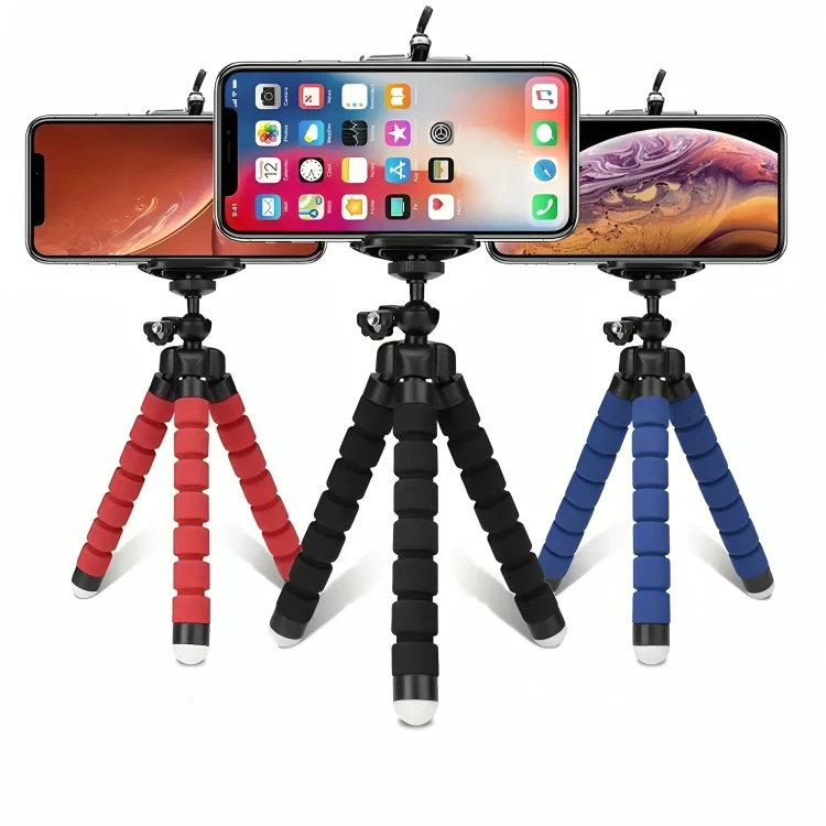 Tripé Para Telefone Suporte Câmera Móvel Clip Smartphone Monopé Polvo Mini Estável Mini Tripé Suporte De Celular