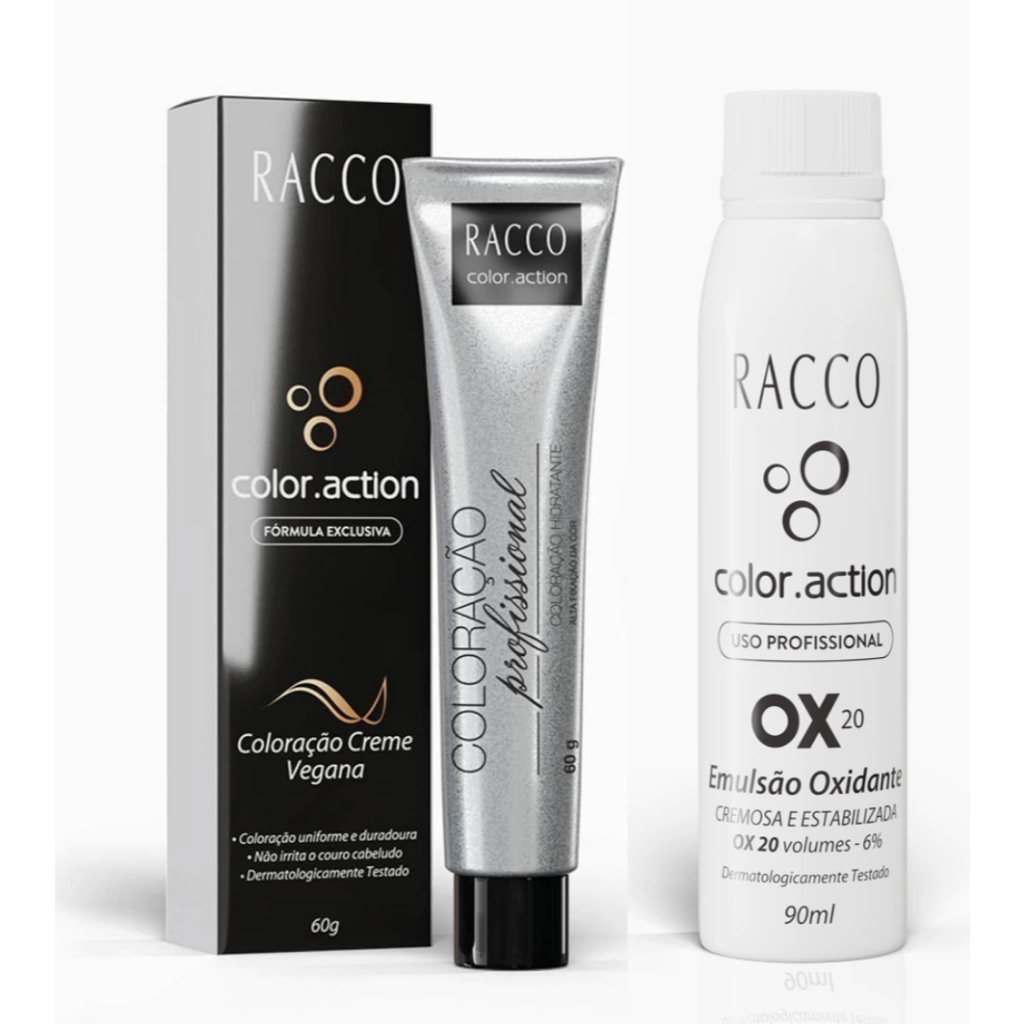 Coloração Creme Color.Action, 60g - Racco