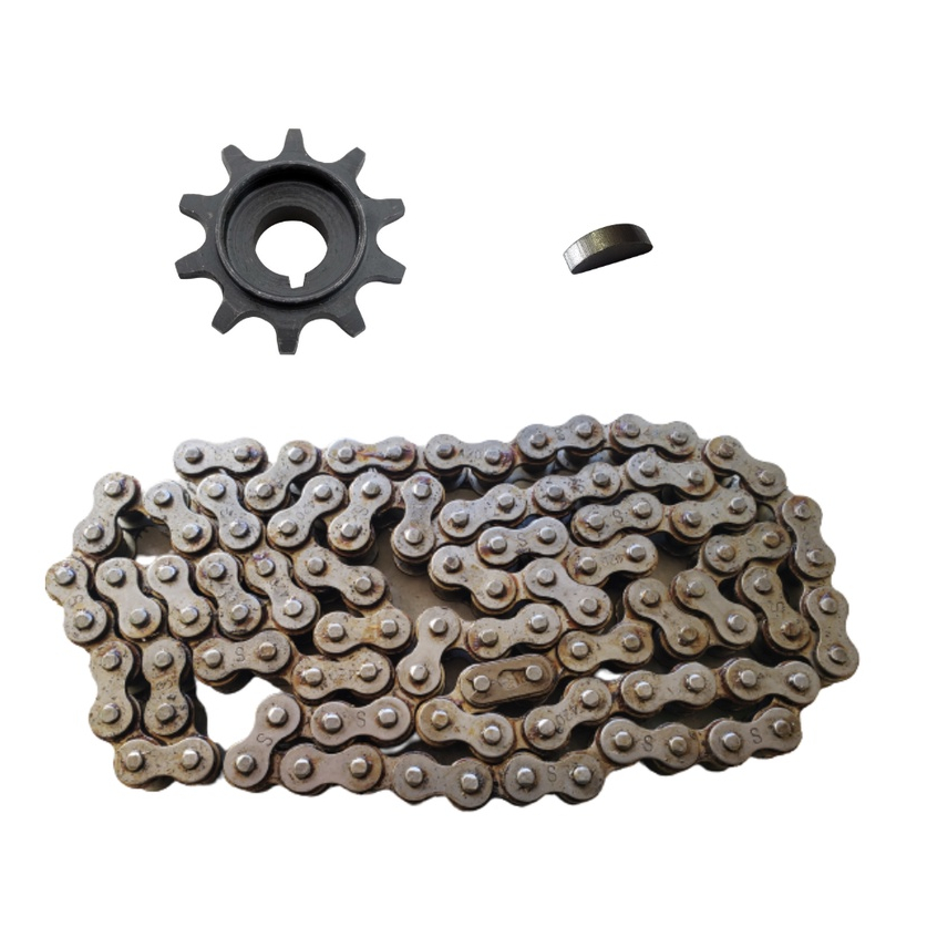 Kit Corrente 420H + Pinhão 10 Dentes + 1 Chaveta Bicicleta Motorizada
