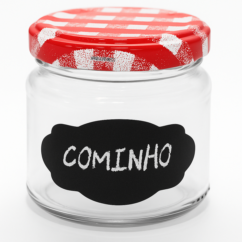 Pote Vidro Condimento Tempero Kit Com 10 de 150ml + 10 Adesivos impressos (você escolhe os nomes)