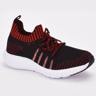 Tênis infantil Juvenil Kidy Energy Respitec Preto Vermelho Flyknit Unissex Cofortável em Oferta na Shopee