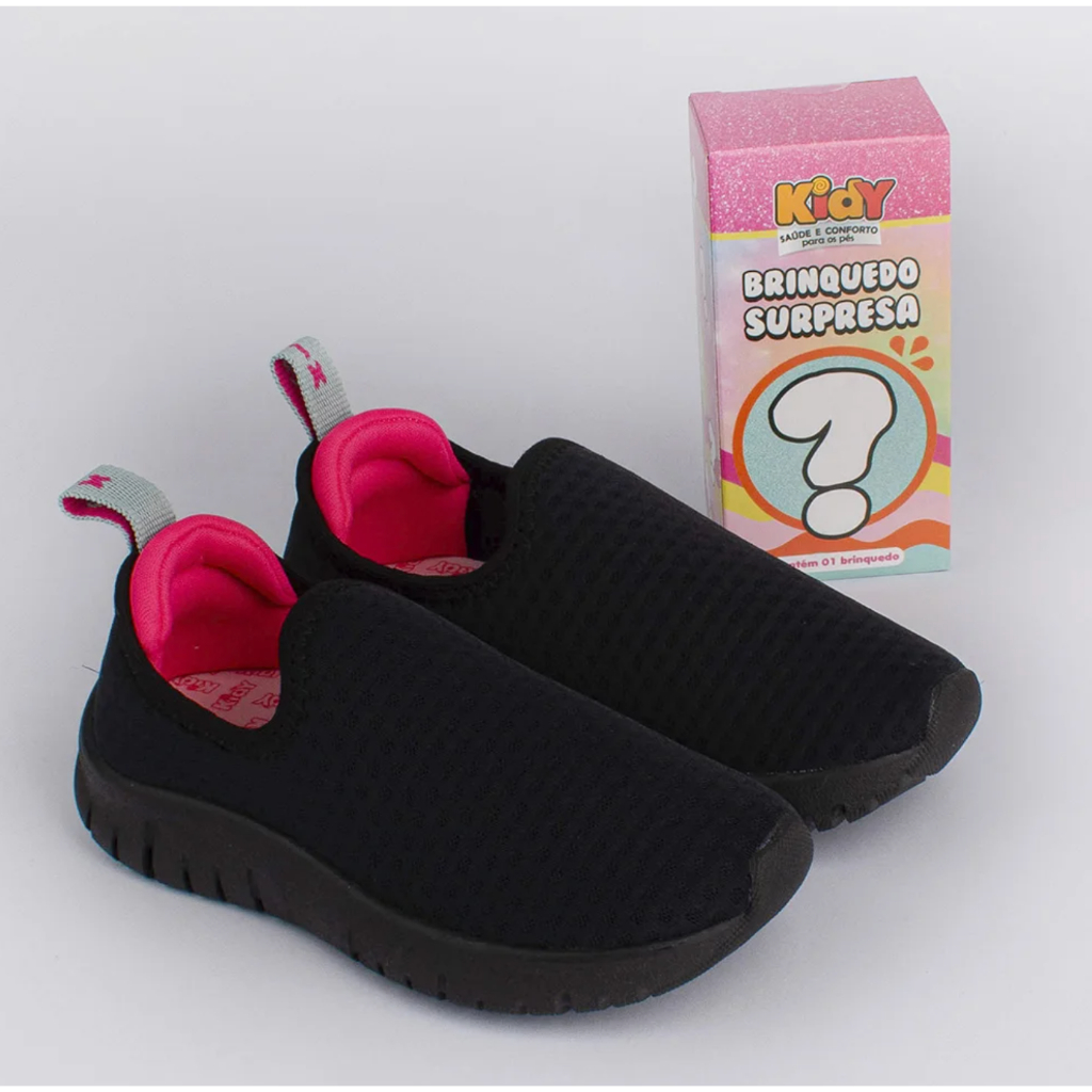 Tênis Infantil Menina Kidy Ultra Flex Neon Calce Fácil Casual Escolar Com Brinquedo Surpresa em Oferta na Shopee