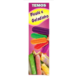 Banner Faixa I Picolé E Geladinho I 30x100cm I Aumente Suas Vendas