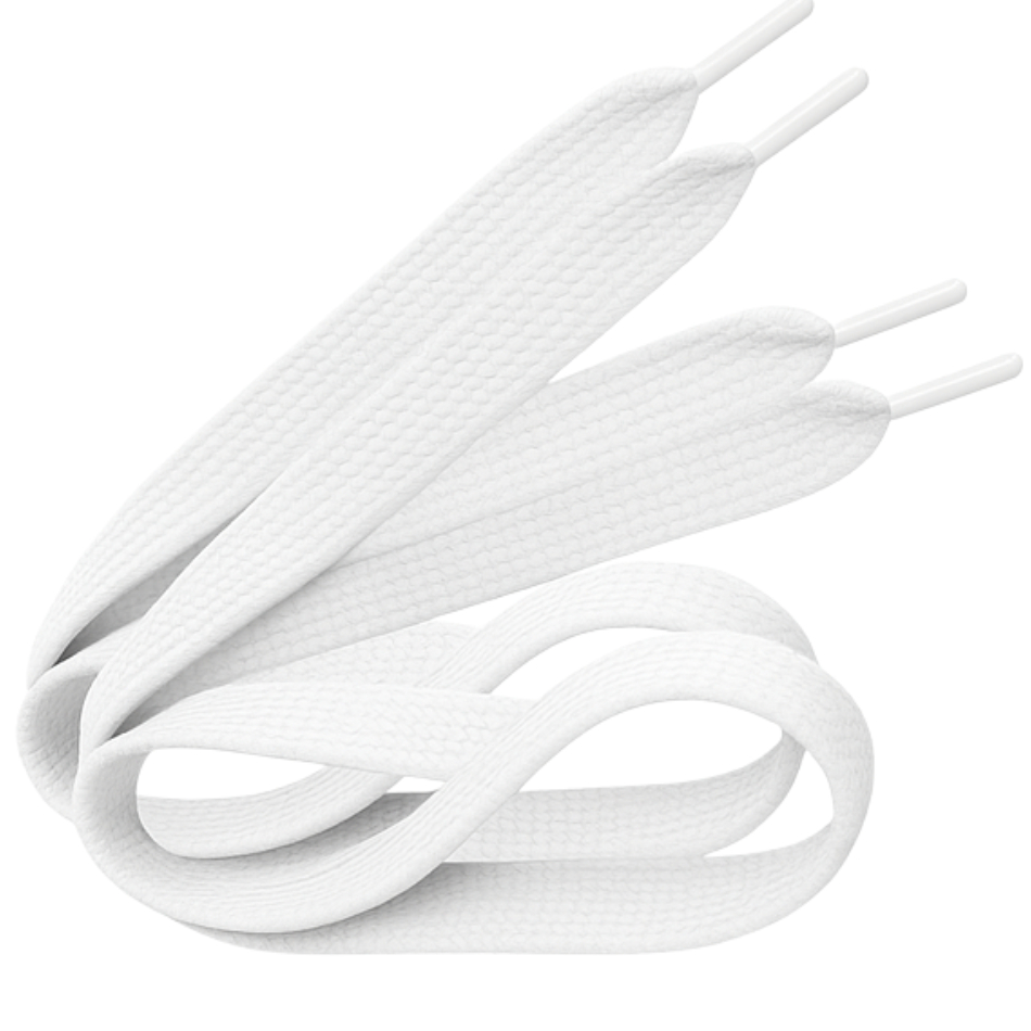 Cadarço BBOY 120cm BRANCO Largo Grosso 18mm Estilo para Tênis sapatos mochilas