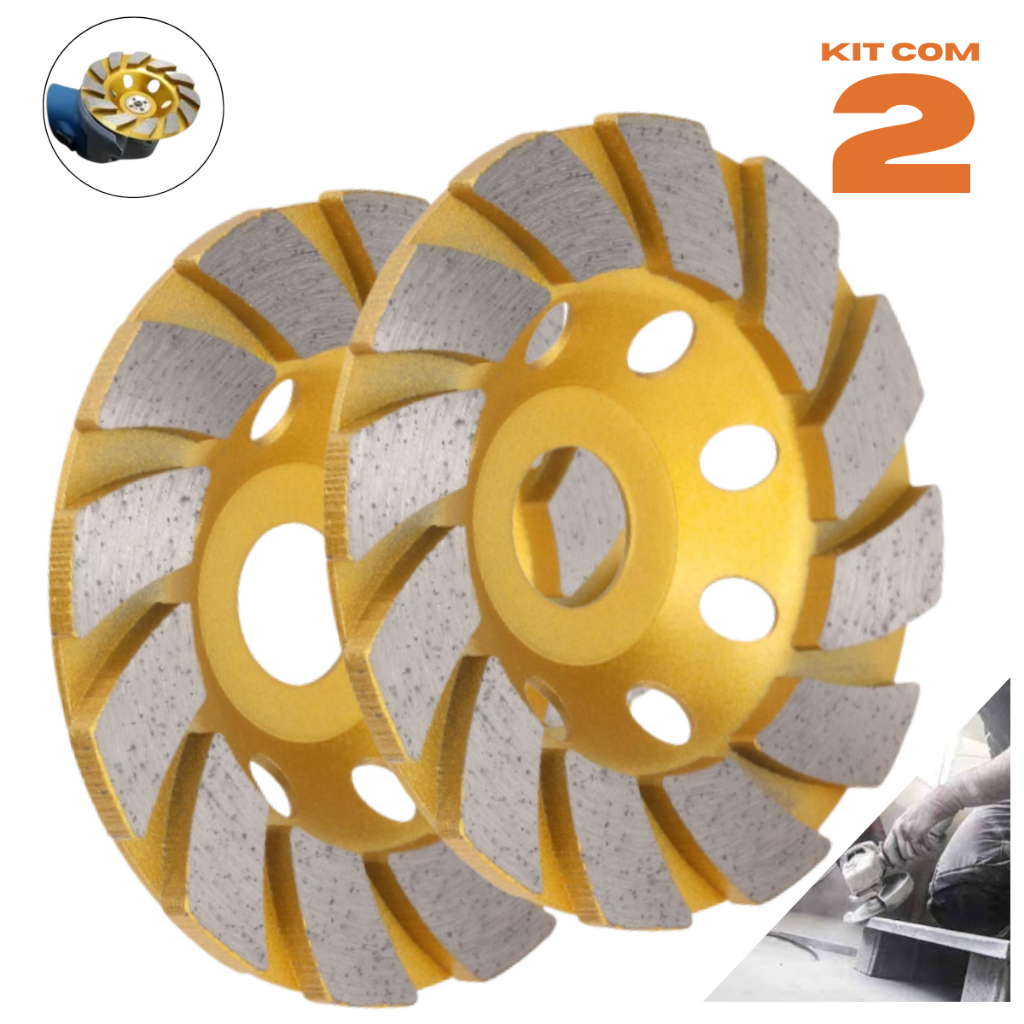 Disco Desbaste Diamantado Turbo 115Mm Alta Durabilidade Corte Preciso Esmerilhadeira em Oferta na Shopee