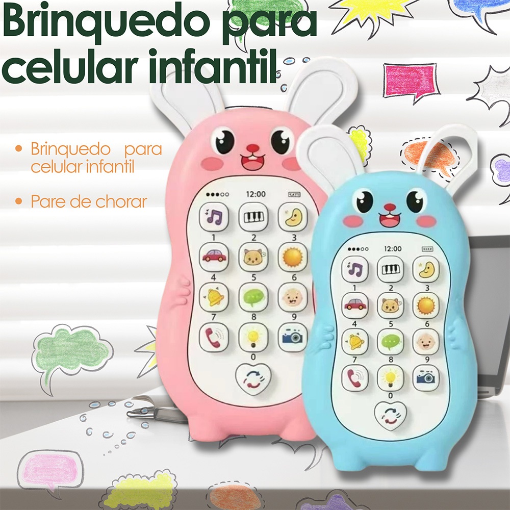 Telefone De Brinquedos Para Bebês Educativo De Contos Para Crianças Educativo Infantil Mordedor