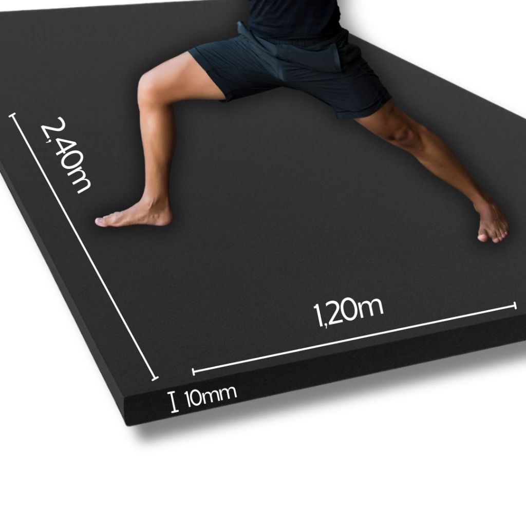 Colchonete EVA Premium GRANDE Exercícios 2,40m x 1,20m x 10mm | Tapete Yoga | Atividades Físicas, Piso, Academia, Tatame em Oferta na Shopee