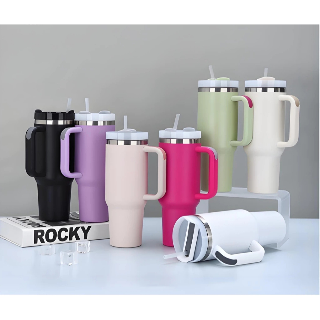 Garrafa Térmica Copo Térmico Inox Portátil 1200ml/1.2L Garrafa Inoxidável Tampa Canudo