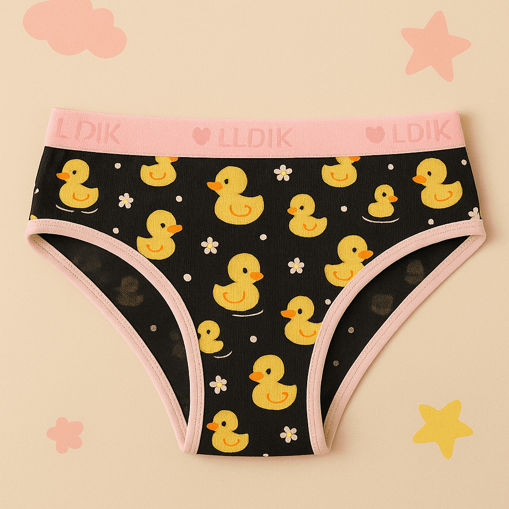 Kit 2 Calcinha Infantil Feminina  Estampas Divertidas e Confortáveis