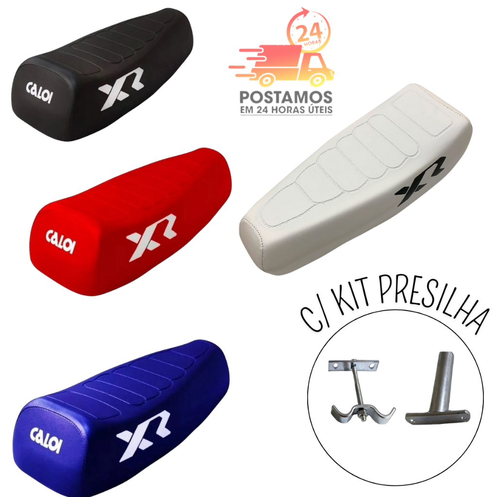 Banco Xr Mobilete Bikelete Caloi Original Adaptavel bicicleta COM KIT PRESILHA