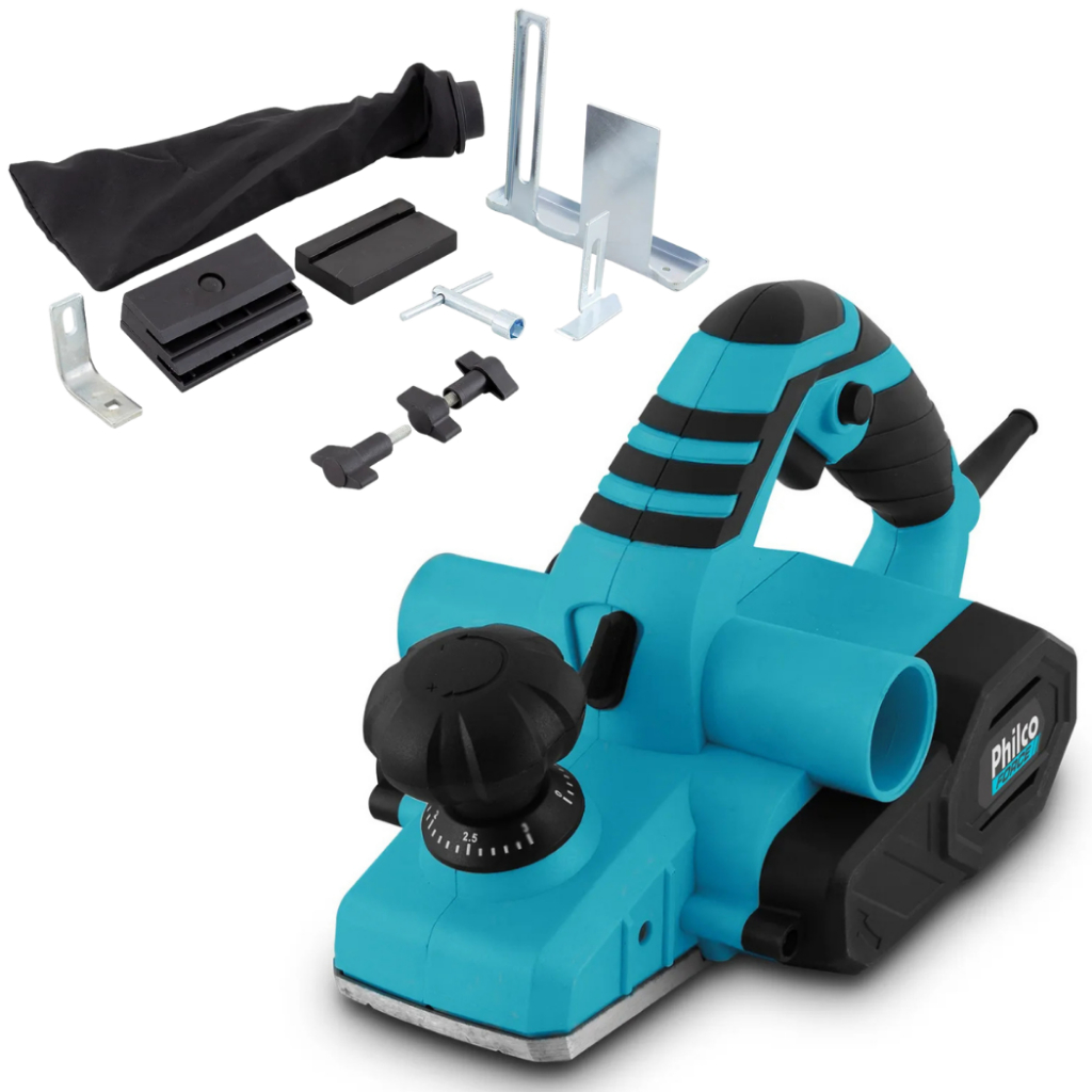 Plaina Elétrica Philco PPL01 Force 750W - 82mm, 15.000 RPM com Saco Coletor em Oferta na Shopee