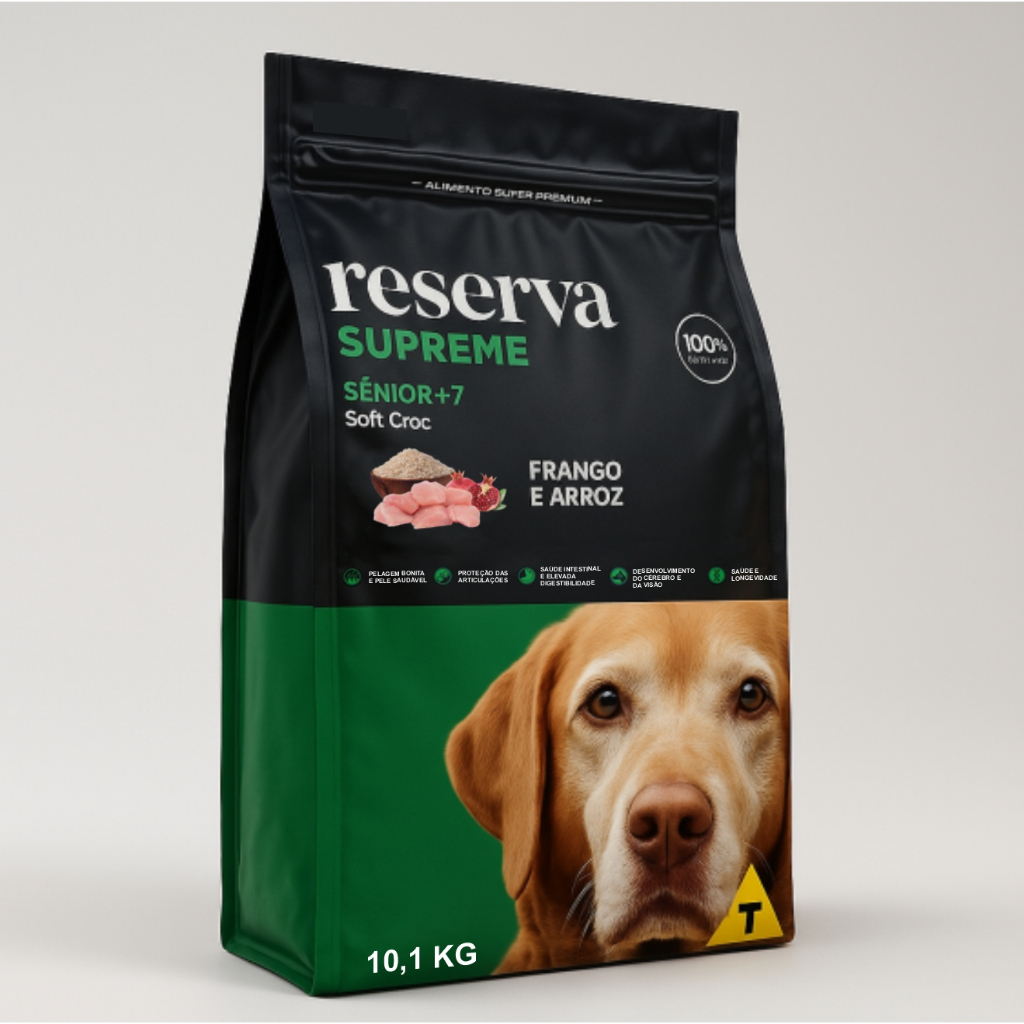 Ração Sênior +7 Médios e Grandes Reserva Supreme Super Premium 10,1 kg