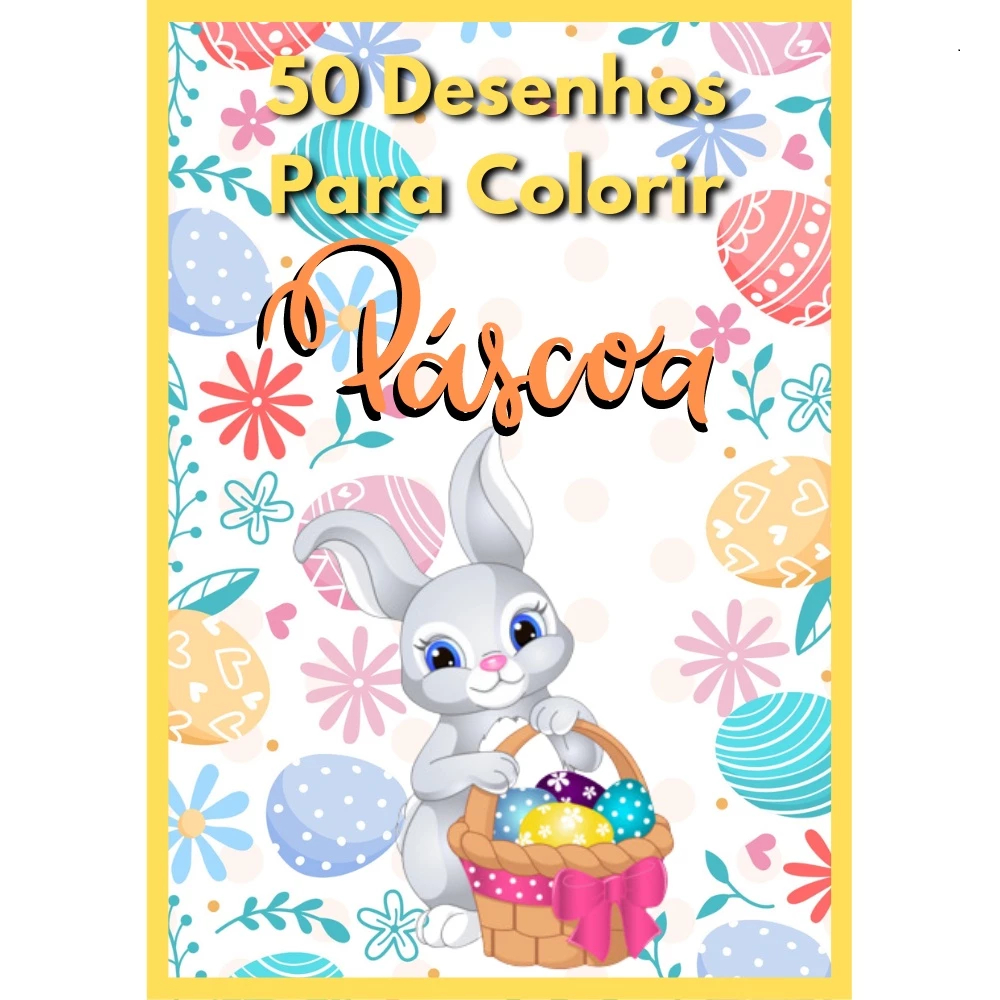Kit 50 Desenho p/ Colorir Infantil Páscoa Coelho da Pascoa Barato