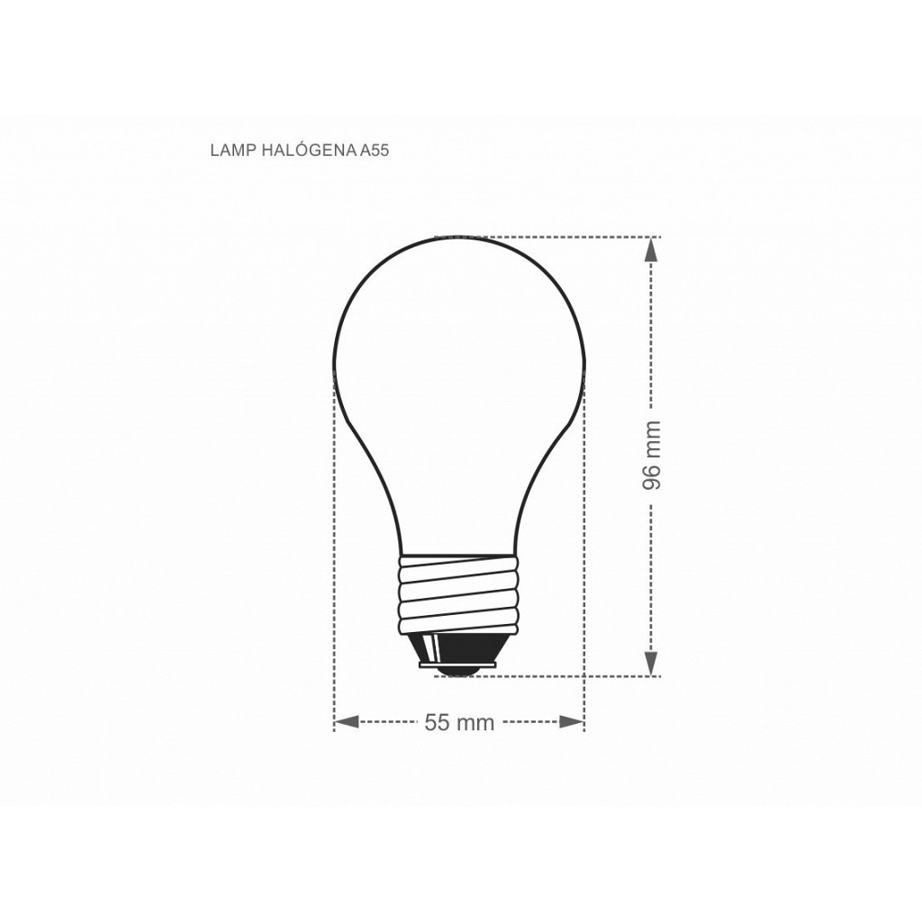 Lâmpada Halógena A55 100w 2700k 127V TASCHIBRA · foto 2