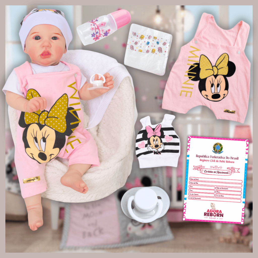 Bebê Reborn Boneca Realista Recém-Nascida Corpinho Silicone Envio Imediato Promoção Saskia Minnie - Mom & Baby