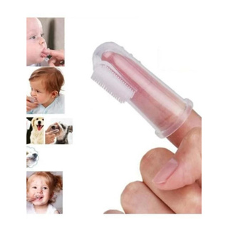 Escova Massageadora de Dedo em Silicone Sem Estojo  para Bebês e Pet Limpeza Bucal Suave e Eficiente em Oferta na Shopee