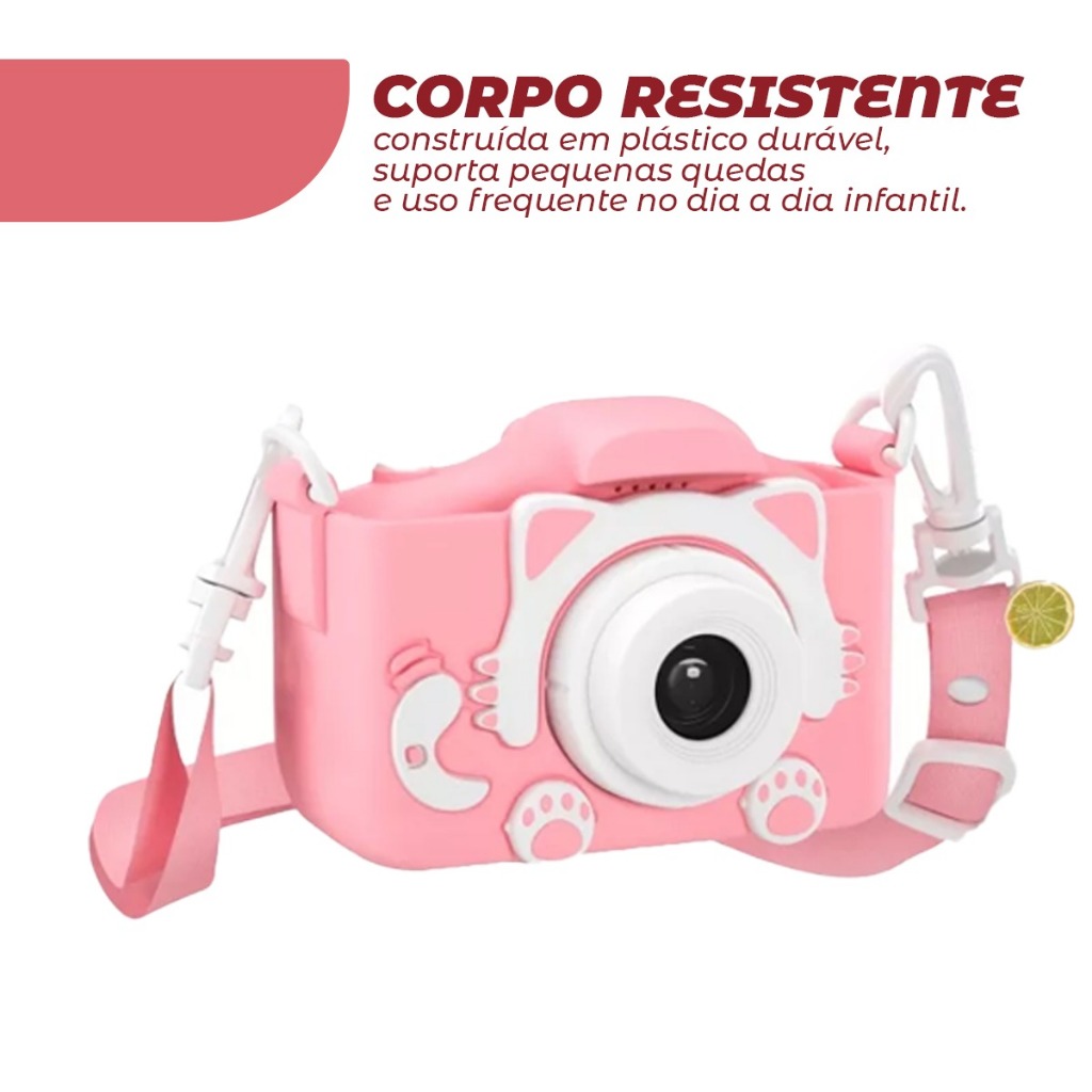 Câmera Infantil Digital Filmadora Infantil Maquina Fotográfica Fotografa Filma Tira Foto De Verdade — imagem 2 de 2