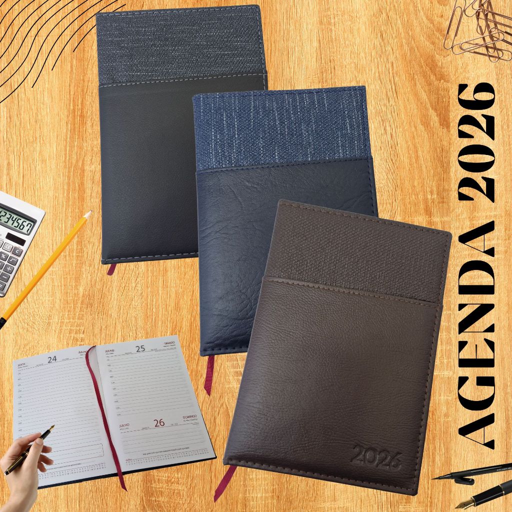 Agenda Com Porta Celular E Acessórios - Ano 2026 #praticidade #novidade #lançamento em Oferta na Shopee
